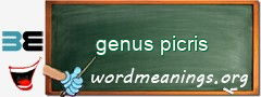 WordMeaning blackboard for genus picris